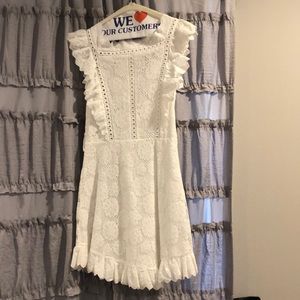 White lace like dress